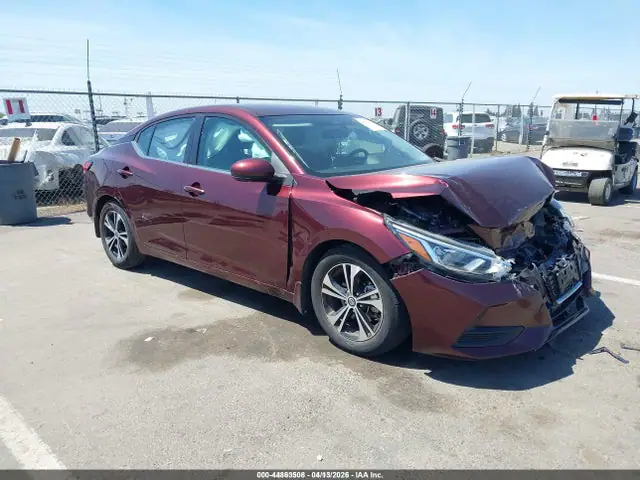 3N1AB8CV9LY276758 — 2020 Nissan Sentra SV Xtronic Cvt, Передняя часть (Front End), фото до ремонта
