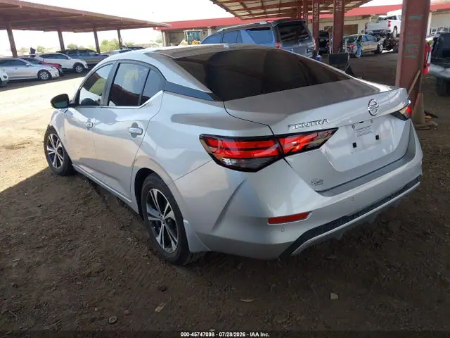3N1AB8CV9LY279398 — 2020 Nissan Sentra SV Xtronic Cvt, фото 3 с аукциона IAAI 29.09.2026, Передняя часть справа