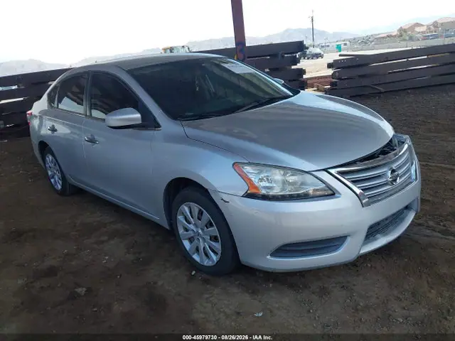 3N1AB7AP8EL672985 — 2014 Nissan Sentra SV, Передняя часть слева (Left Front), фото до ремонта