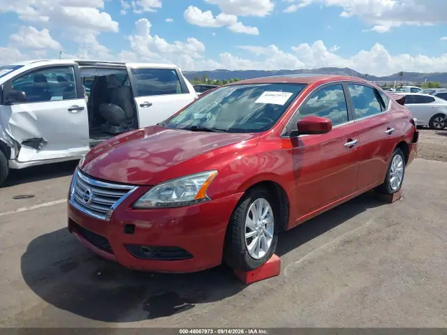 3N1AB7AP5FY349630 — 2015 Nissan Sentra SV, фото 2 с аукциона IAAI 13.10.2026, Задняя часть слева