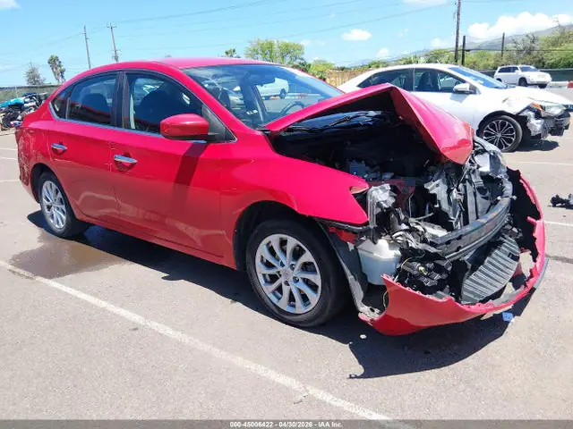 3N1AB7AP6JL619745 — 2018 Nissan Sentra SV, Передняя часть (Front End), фото до ремонта