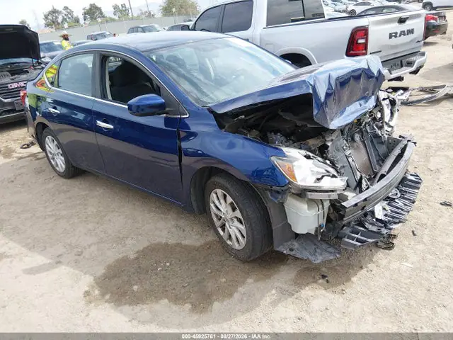 3N1AB7AP4KY436168 — 2019 Nissan Sentra SV, Передняя часть (Front End), фото до ремонта