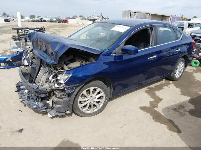 3N1AB7AP4KY436168 — 2019 Nissan Sentra SV, фото 2 с аукциона IAAI 30.09.2026, Передняя часть