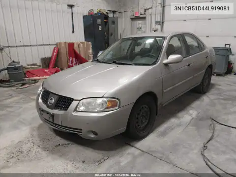 3N1CB51D44L919081 — 2004 Nissan Sentra, фото 2 с аукциона IAAI, Передняя часть