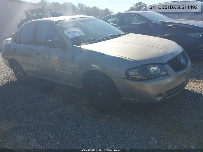 2005 Nissan Sentra 1.8 VIN 3N1CB51DX5L511492 фото 2