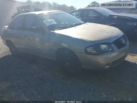 2005 Nissan Sentra 1.8 VIN 3N1CB51DX5L511492 фото 2