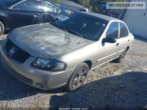 2005 Nissan Sentra 1.8 VIN 3N1CB51DX5L511492 фото 3