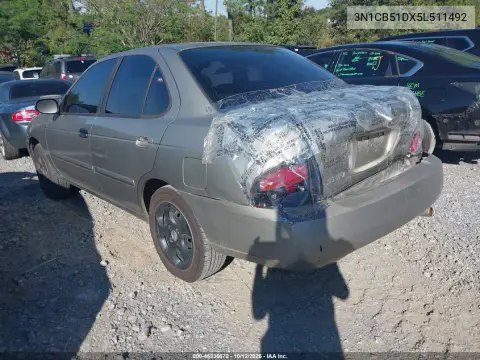 3N1CB51DX5L511492 — 2005 Nissan Sentra, Повреждения со всех сторон, фото до ремонта