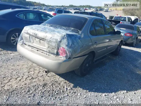 2005 Nissan Sentra 1.8 VIN 3N1CB51DX5L511492 фото 5