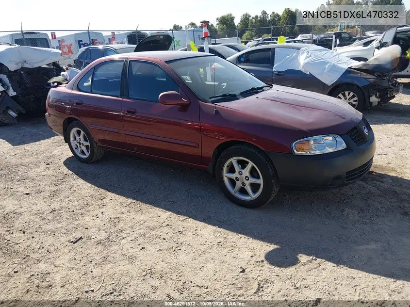 2006 Nissan Sentra 1.8S VIN 3N1CB51DX6L470332 фото 2
