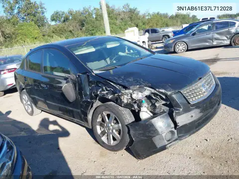 3N1AB61E37L712028 — 2007 Nissan Sentra, Передняя часть, фото до ремонта