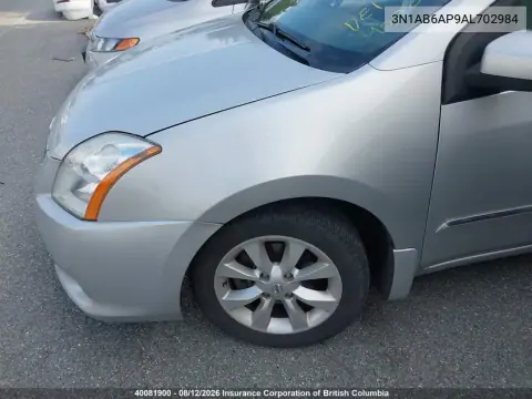 2010 Nissan Sentra 2.0/2.0S/Sr/2.0Sl VIN 3N1AB6AP9AL702984 фото 3