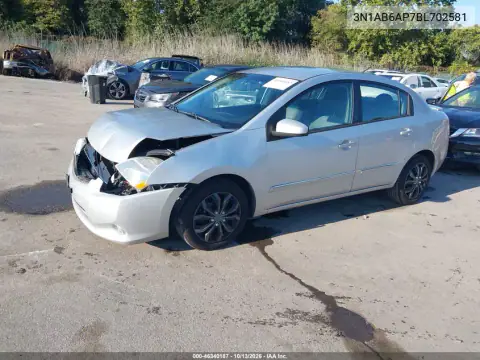 2011 Nissan Sentra 2.0S VIN 3N1AB6AP7BL702581 фото 3