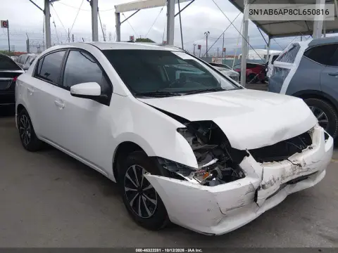 3N1AB6AP8CL650816 — 2012 Nissan Sentra, Передняя часть, фото до ремонта