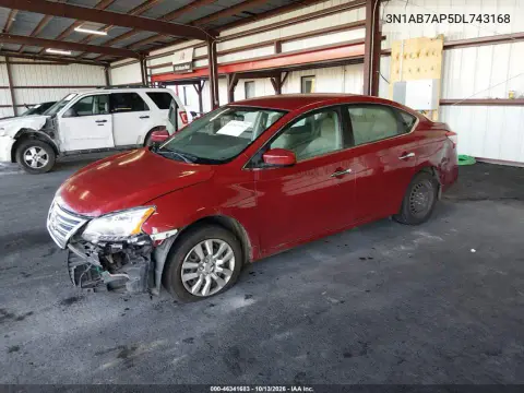 2013 Nissan Sentra Sv VIN 3N1AB7AP5DL743168 фото 3
