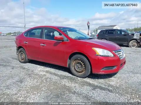 3N1AB7AP2EL607940 — 2014 Nissan Sentra, Сзади, фото до ремонта
