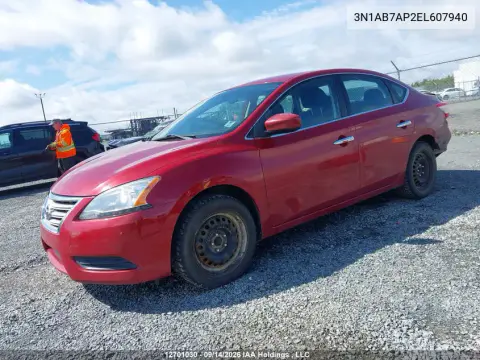 2014 Nissan Sentra S/Sv/Sr/Sl VIN 3N1AB7AP2EL607940 фото 3
