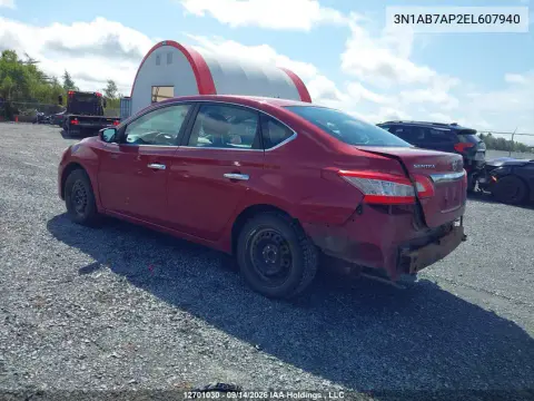 2014 Nissan Sentra S/Sv/Sr/Sl VIN 3N1AB7AP2EL607940 фото 4