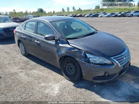 2014 Nissan Sentra S/Sv/Sr/Sl VIN 3N1AB7AP5EL674211 фото 1