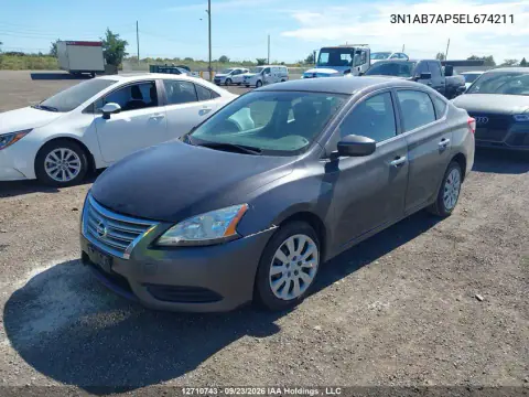 2014 Nissan Sentra S/Sv/Sr/Sl VIN 3N1AB7AP5EL674211 фото 2