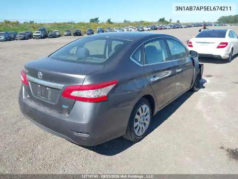 2014 Nissan Sentra S/Sv/Sr/Sl VIN 3N1AB7AP5EL674211 фото 4