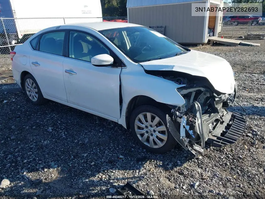 2014 Nissan Sentra S VIN 3N1AB7AP2EY282693 фото 2