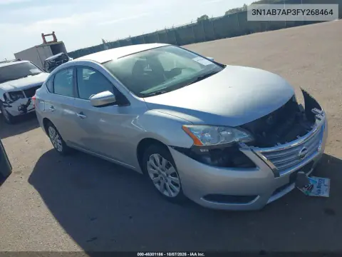 3N1AB7AP3FY268464 — 2015 Nissan Sentra, Передняя часть, фото до ремонта