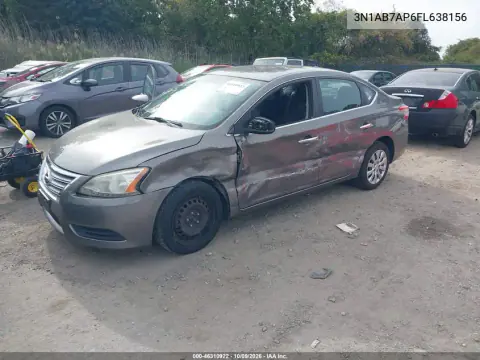 2015 Nissan Sentra Sv VIN 3N1AB7AP6FL638156 фото 3