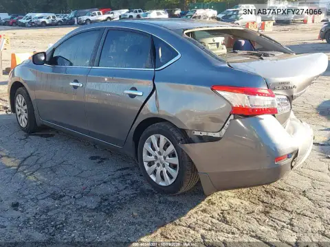 3N1AB7APXFY274066 — 2015 Nissan Sentra, фото 3 с аукциона IAAI, Задняя часть