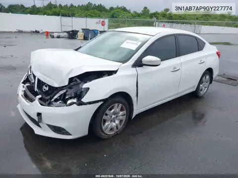 2016 Nissan Sentra Sv VIN 3N1AB7AP9GY227774 фото 2