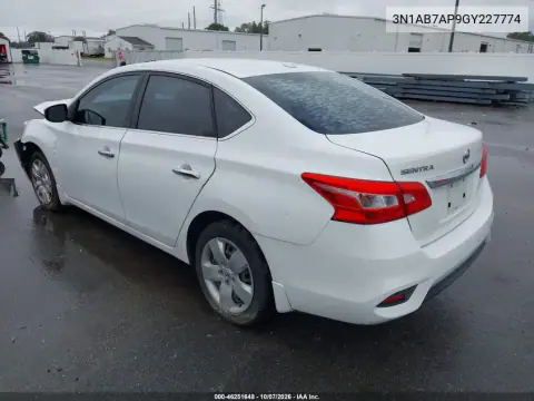 2016 Nissan Sentra Sv VIN 3N1AB7AP9GY227774 фото 3