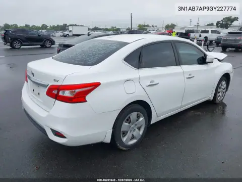 2016 Nissan Sentra Sv VIN 3N1AB7AP9GY227774 фото 4