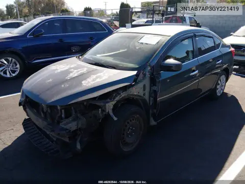 2016 Nissan Sentra Sv VIN 3N1AB7AP3GY221419 фото 3
