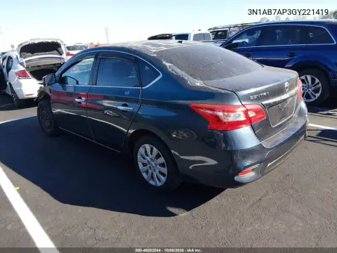 2016 Nissan Sentra Sv VIN 3N1AB7AP3GY221419 фото 4