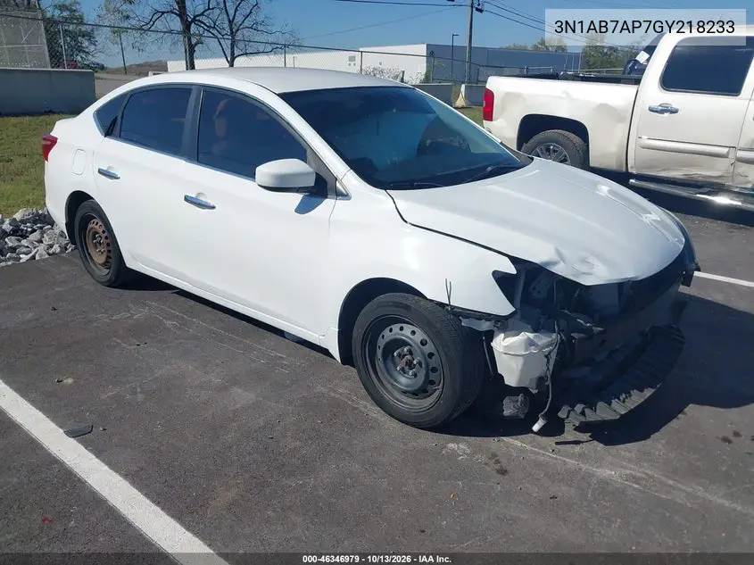 3N1AB7AP7GY218233 — 2016 Nissan Sentra, фото 2 с аукциона IAAI, Передняя часть