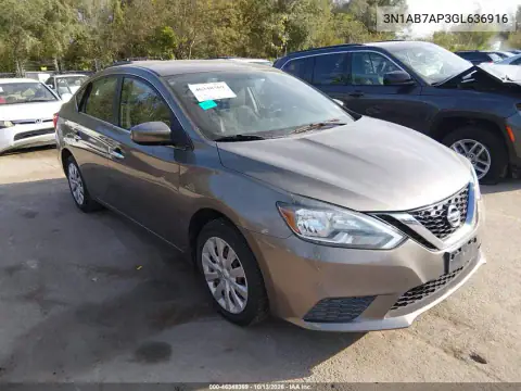 3N1AB7AP3GL636916 — 2016 Nissan Sentra, Левая сторона, фото до ремонта