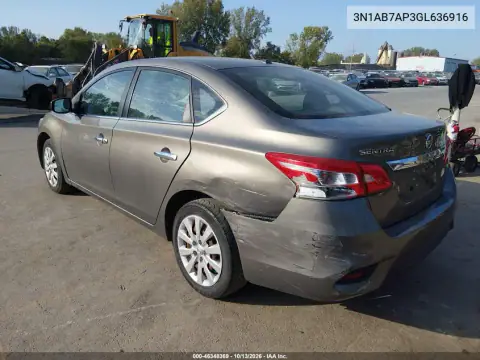 3N1AB7AP3GL636916 — 2016 Nissan Sentra, фото 4 с аукциона IAAI, Боковая часть