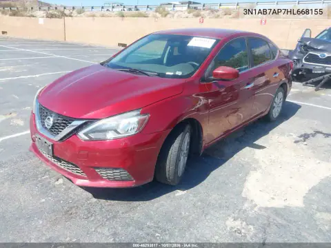 2017 Nissan Sentra Sv VIN 3N1AB7AP7HL668155 фото 3