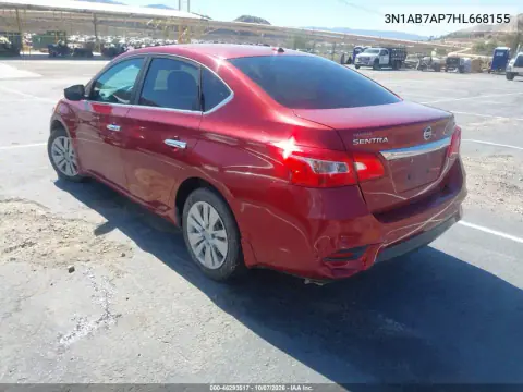 2017 Nissan Sentra Sv VIN 3N1AB7AP7HL668155 фото 4