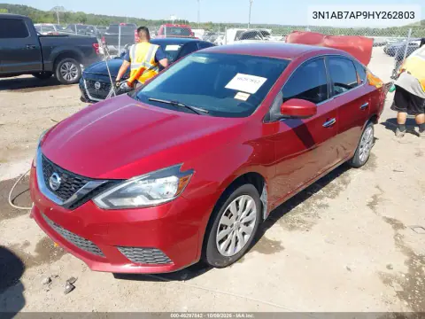 2017 Nissan Sentra Sv VIN 3N1AB7AP9HY262803 фото 3