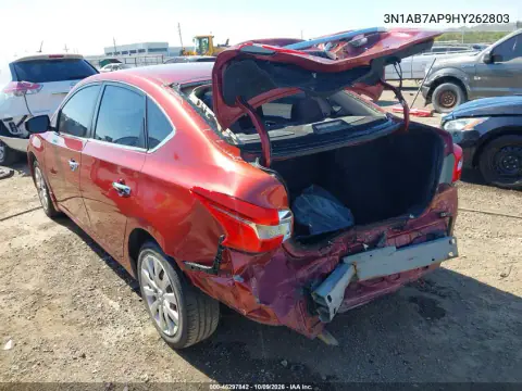 2017 Nissan Sentra Sv VIN 3N1AB7AP9HY262803 фото 4