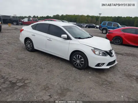 2017 Nissan Sentra Sv VIN 3N1AB7AP5HY313018 фото 2