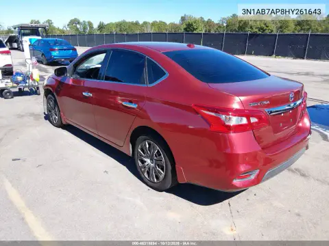 2017 Nissan Sentra Sv VIN 3N1AB7AP8HY261643 фото 4