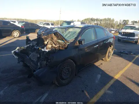 2017 Nissan Sentra S VIN 3N1AB7APXHY408710 фото 2