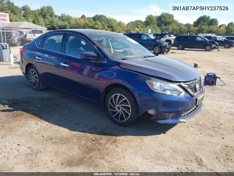 3N1AB7AP5HY237526 — 2017 Nissan Sentra, Возвращение во владение, фото до ремонта