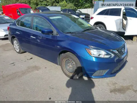 3N1AB7AP2JY244388 — 2018 Nissan Sentra, Наводнение, фото до ремонта