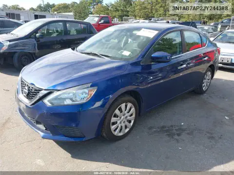 2018 Nissan Sentra S VIN 3N1AB7AP2JY244388 фото 2