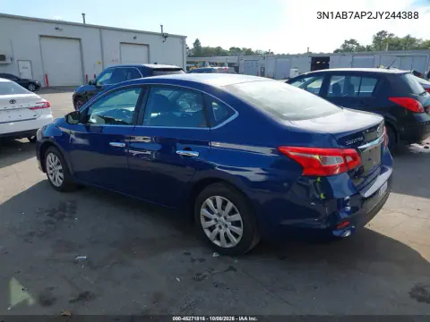 2018 Nissan Sentra S VIN 3N1AB7AP2JY244388 фото 3