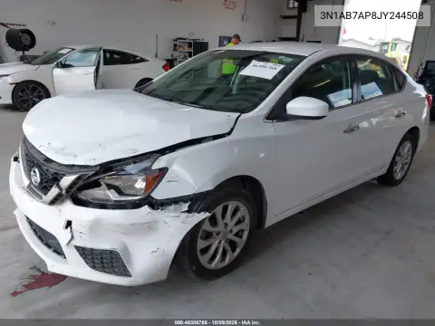 2018 Nissan Sentra Sv VIN 3N1AB7AP8JY244508 фото 2