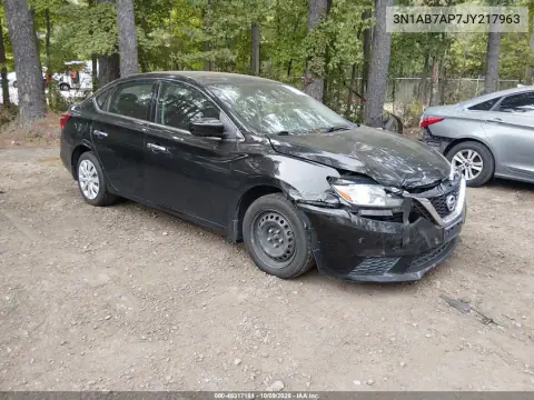 3N1AB7AP7JY217963 — 2018 Nissan Sentra, Передняя часть, фото до ремонта